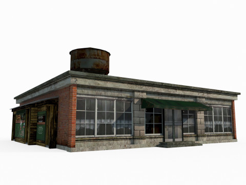 Toko Umum Arsitektur Modern Model 3D