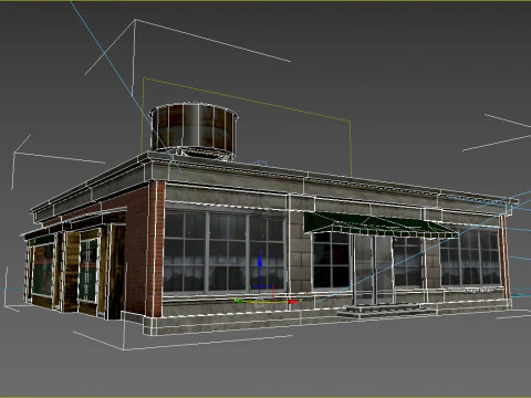 Negozio generale architettonico moderno Modello 3D