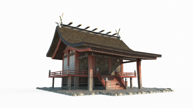 Piccoli templi antichi in Asia Modello 3D .c4d .max .obj .3ds .fbx .stl .blend 
