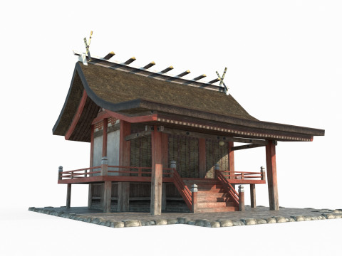 एशिया के छोटे प्राचीन मंदिर 3D मॉडल