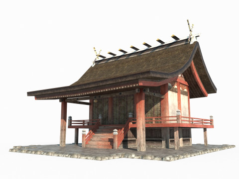 Piccoli templi antichi in Asia Modello 3D