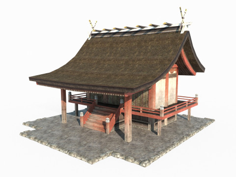 Piccoli templi antichi in Asia Modello 3D