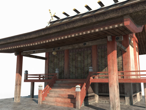 Piccoli templi antichi in Asia Modello 3D