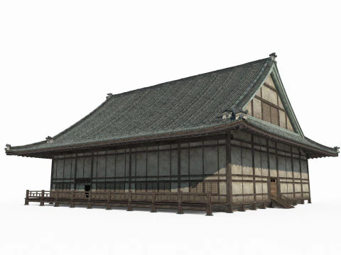 Sala espositiva di architettura antica asiatica Modello 3D