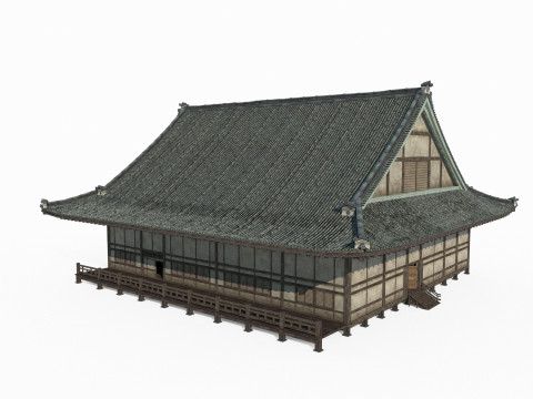 Sala de Exposições de Arquitetura Antiga Asiática Modelo 3D