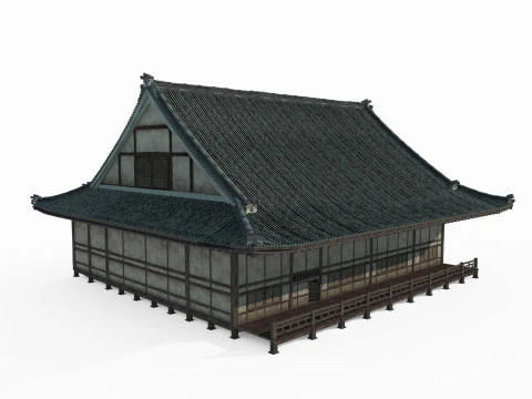 Sala espositiva di architettura antica asiatica Modello 3D