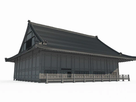 Sala espositiva di architettura antica asiatica Modello 3D