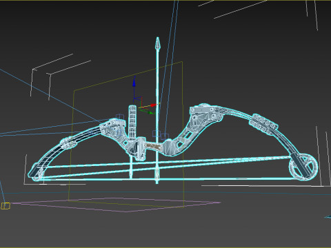 현대 무기 복합 활 3D 모델