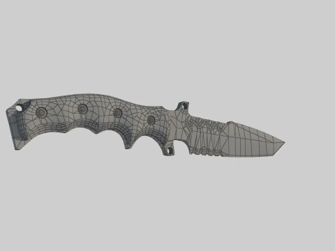 Modern Cold Weapon Dagger 3D Model