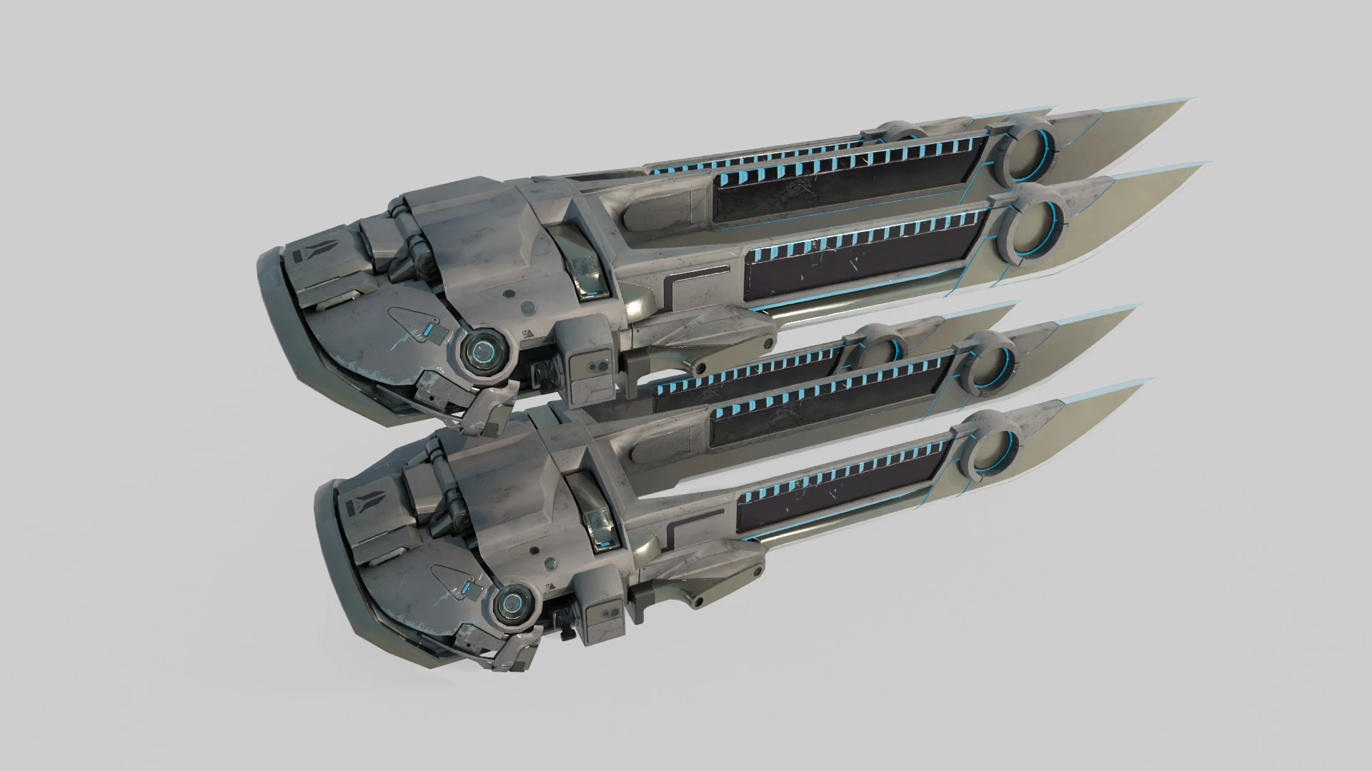 미래 공상 과학 차가운 무기 클로 나이프 3D 모델 .c4d .max .obj .3ds .fbx .stl .blend 