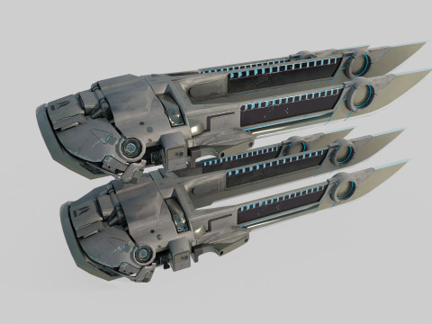 Futuro coltello da artiglio per armi fredde di fantascienza Modello 3D