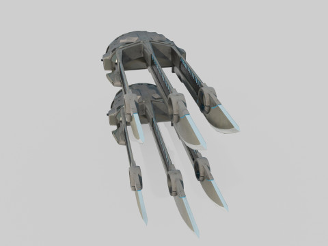 Futuro coltello da artiglio per armi fredde di fantascienza Modello 3D