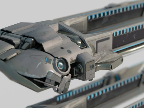 Futuro coltello da artiglio per armi fredde di fantascienza Modello 3D