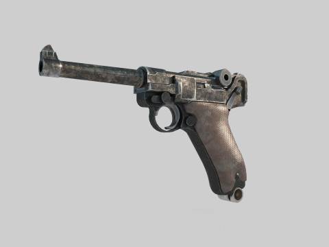 Modern weapon P08 pistol 3D Model
