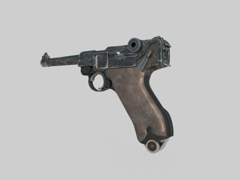 現代兵器 P08 ピストル 3Dモデル