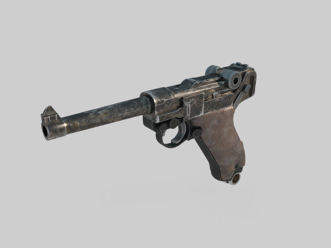 現代兵器 P08 ピストル 3Dモデル