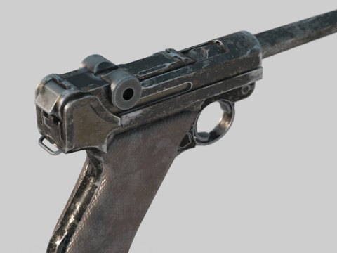 現代兵器 P08 ピストル 3Dモデル