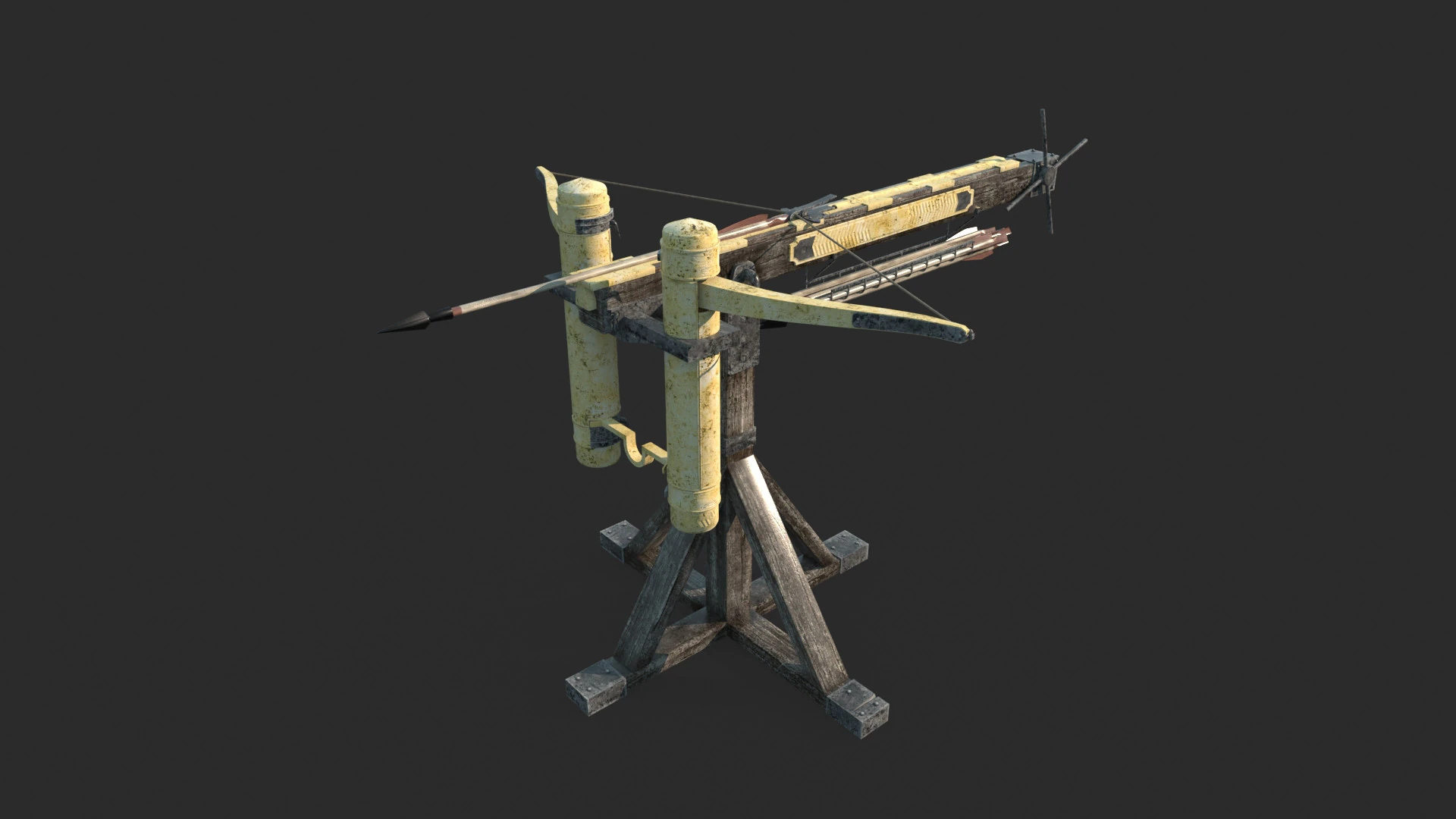 Ancient weapons crossbows 3D Model .c4d .max .obj .3ds .fbx .stl .blend 