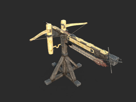 古代兵器のクロスボウ 3Dモデル