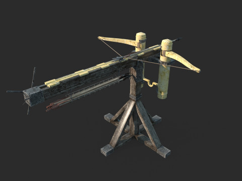 古代兵器のクロスボウ 3Dモデル