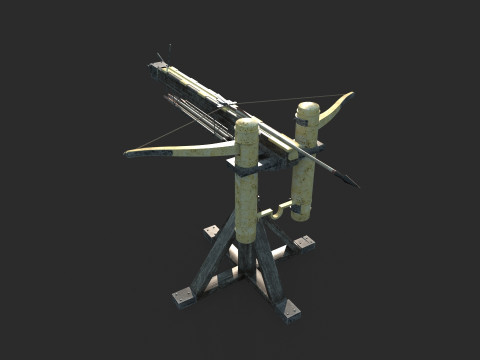 古代兵器のクロスボウ 3Dモデル