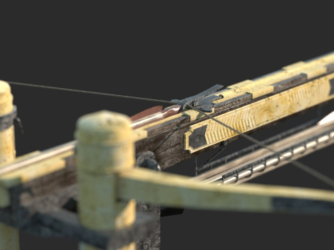 古代兵器のクロスボウ 3Dモデル