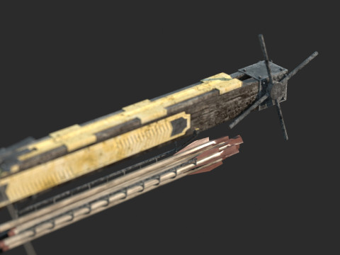 古代兵器のクロスボウ 3Dモデル