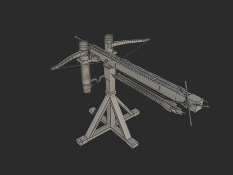 古代兵器のクロスボウ 3Dモデル