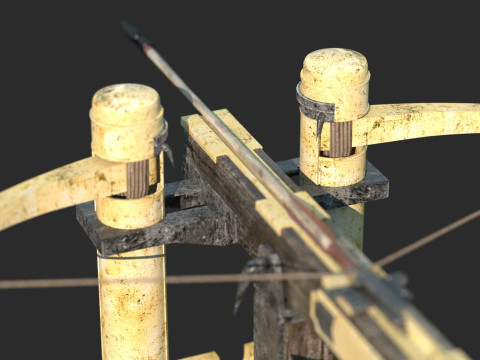 古代兵器のクロスボウ 3Dモデル