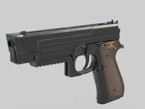 Сучасна зброя пістолет 3D Модель