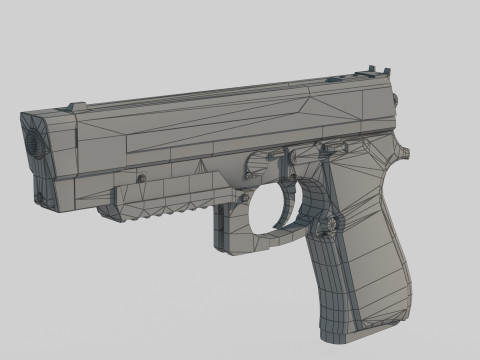 Modern weapon pistol 3D Model