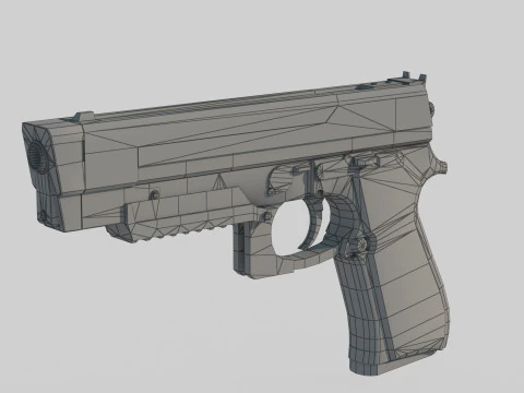 Pistola arma moderna Modello 3D
