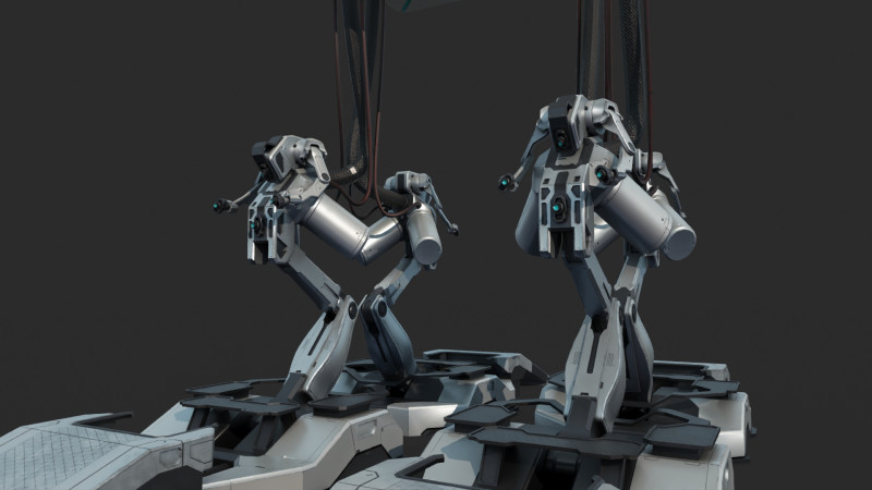 Futura esta&ccedil;&atilde;o de carregamento de fic&ccedil;&atilde;o cient&iacute;fica Modelo 3D .c4d .max .obj .3ds .fbx .stl .blend 