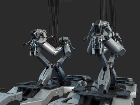 Futura esta&ccedil;&atilde;o de carregamento de fic&ccedil;&atilde;o cient&iacute;fica Modelo 3D