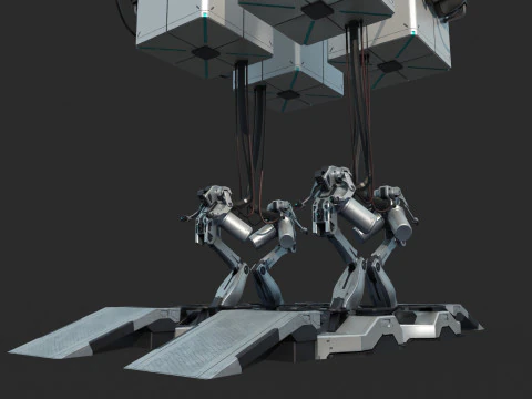 Future sci-fi charging station 3D Model