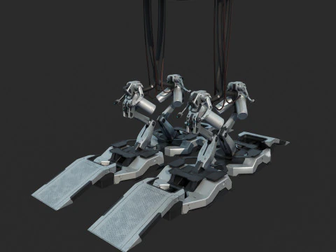 Future sci-fi charging station 3D Model