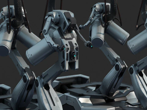 Future sci-fi charging station 3D Model