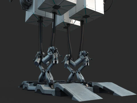 Future sci-fi charging station 3D Model