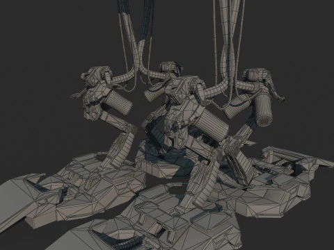 Future sci-fi charging station 3D Model