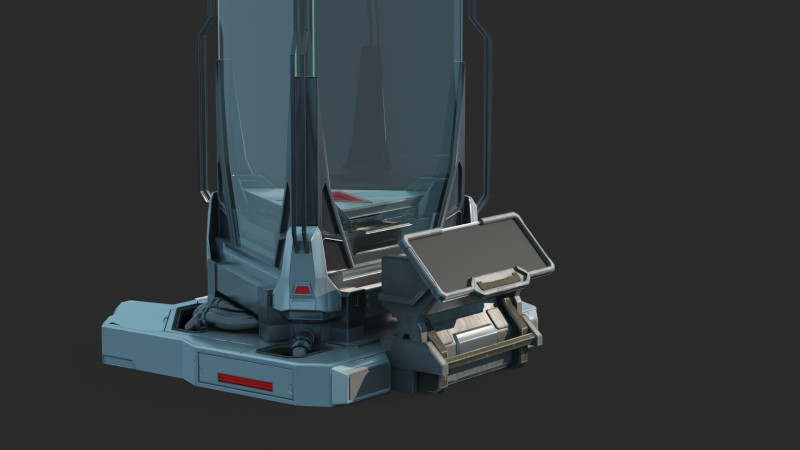 Futuro incubatore di fantascienza Modello 3D .c4d .max .obj .3ds .fbx .stl .blend 