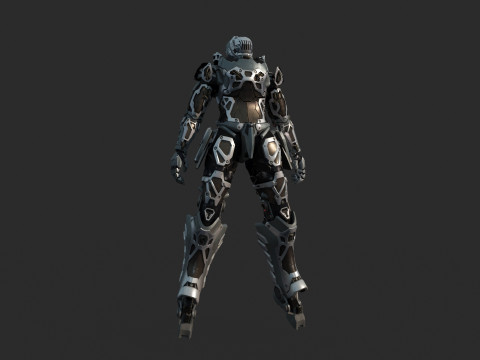 Future sci-fi combat mecha robots 3D Model