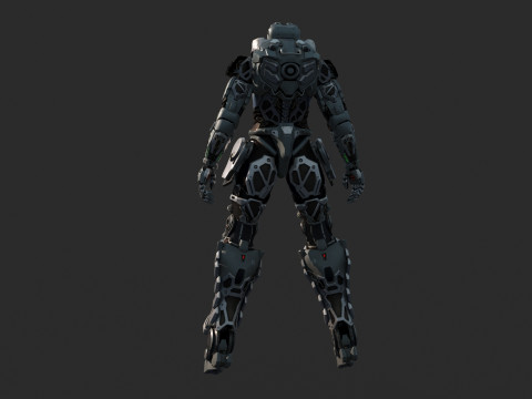 Future sci-fi combat mecha robots 3D Model