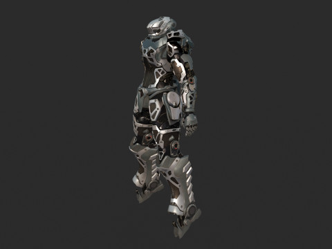Future sci-fi combat mecha robots 3D Model