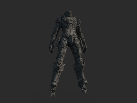 Future sci-fi combat mecha robots 3D Model