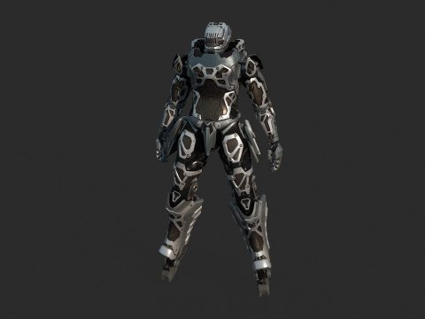 Future sci-fi combat mecha robots 3D Model