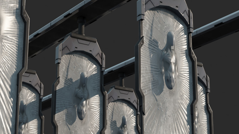 Futura linha de produ&ccedil;&atilde;o de replicantes de fic&ccedil;&atilde;o cient&iacute;fica Modelo 3D .c4d .max .obj .3ds .fbx .stl .blend 