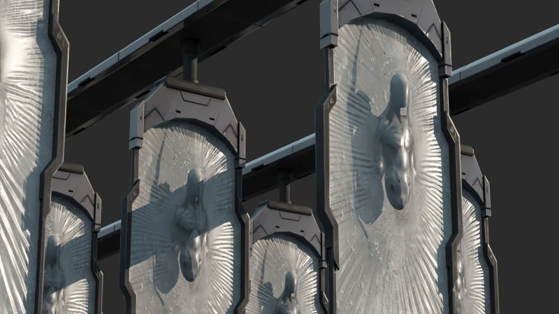 Future sci-fi replicant production line 3D Model .c4d .max .obj .3ds .fbx .stl .blend 