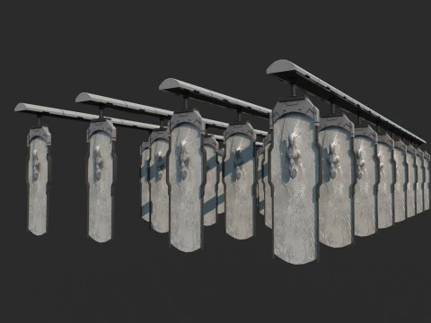 Future sci-fi replicant production line 3D Model