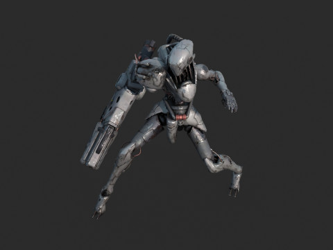 Futuros rob&ocirc;s de guerra de fic&ccedil;&atilde;o cient&iacute;fica Modelo 3D