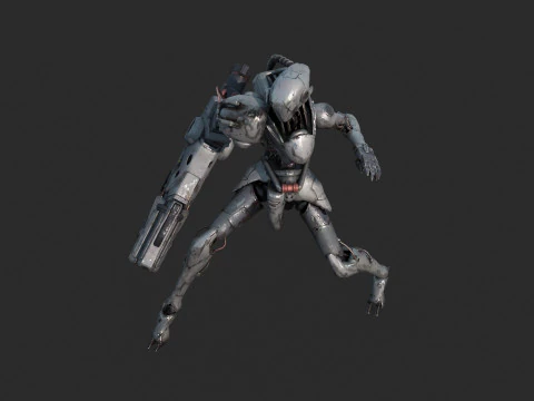 미래 공상 과학 전쟁 로봇 3D 모델